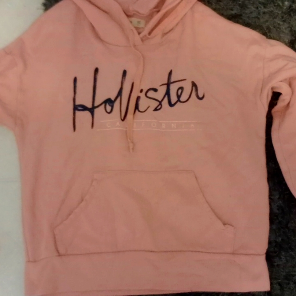 Pink Hollister hoodie